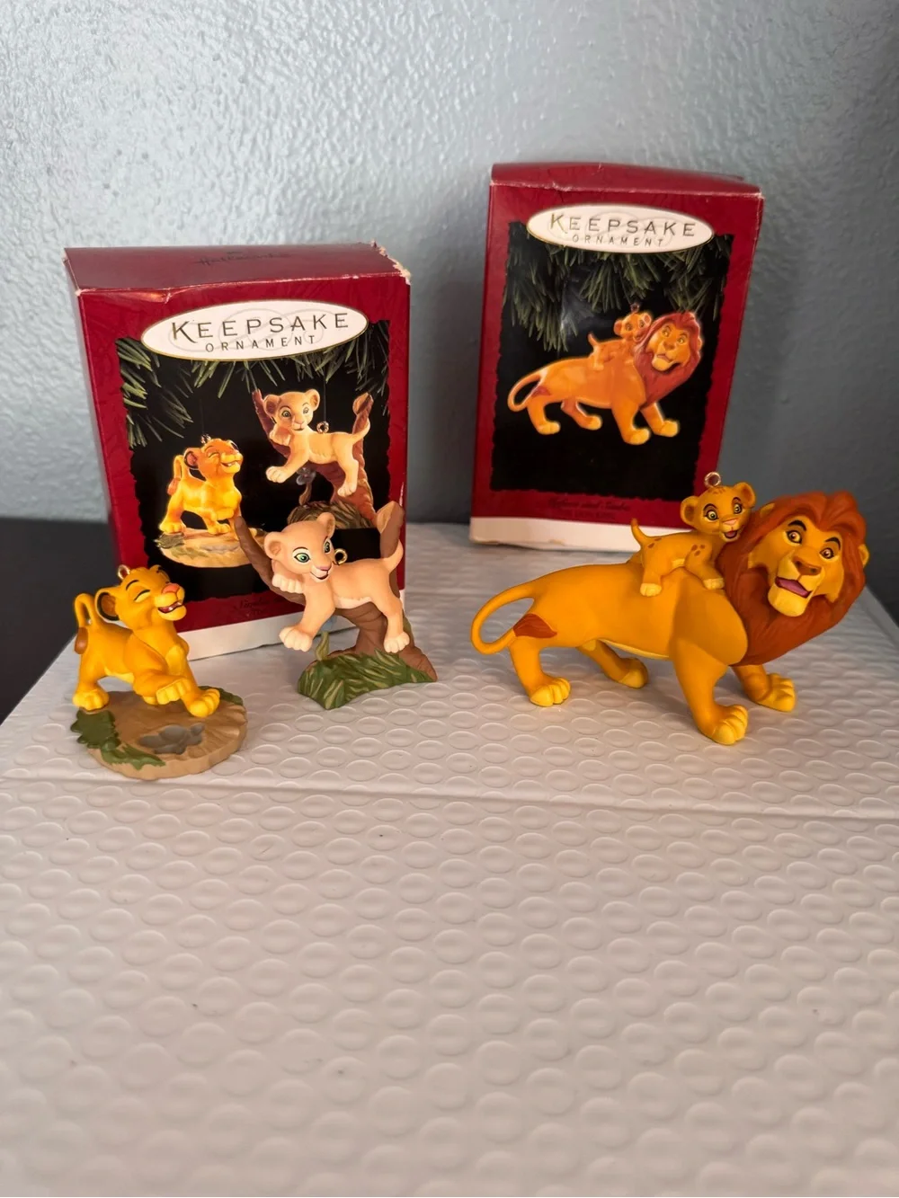Disney Lion King, Mufasa, Simba & Nala ornaments